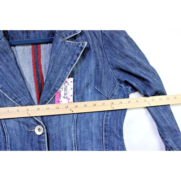 Carols Denims Fitted Jean Jacket Sz 1X Western Cowgirl Cottagecore Fitted Style - Picture 7 of 9